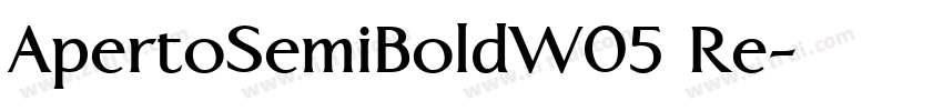ApertoSemiBoldW05 Re字体转换